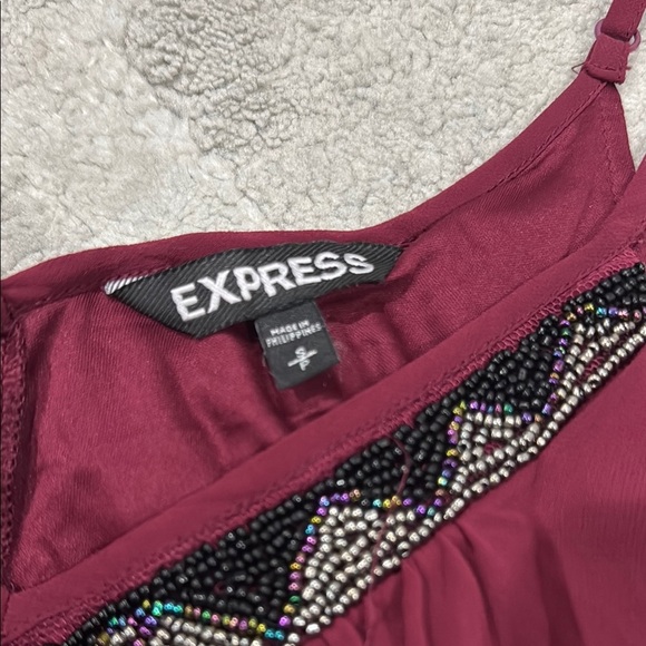 Express Red Spaghetti Strap Babydoll Mini Dress - Picture 2 of 5